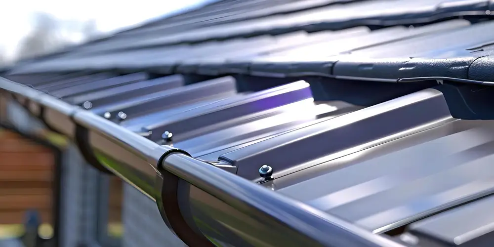 Installation de gouttières en aluminium