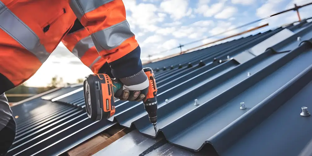 Réparation de toiture en bac acier et zinguerie